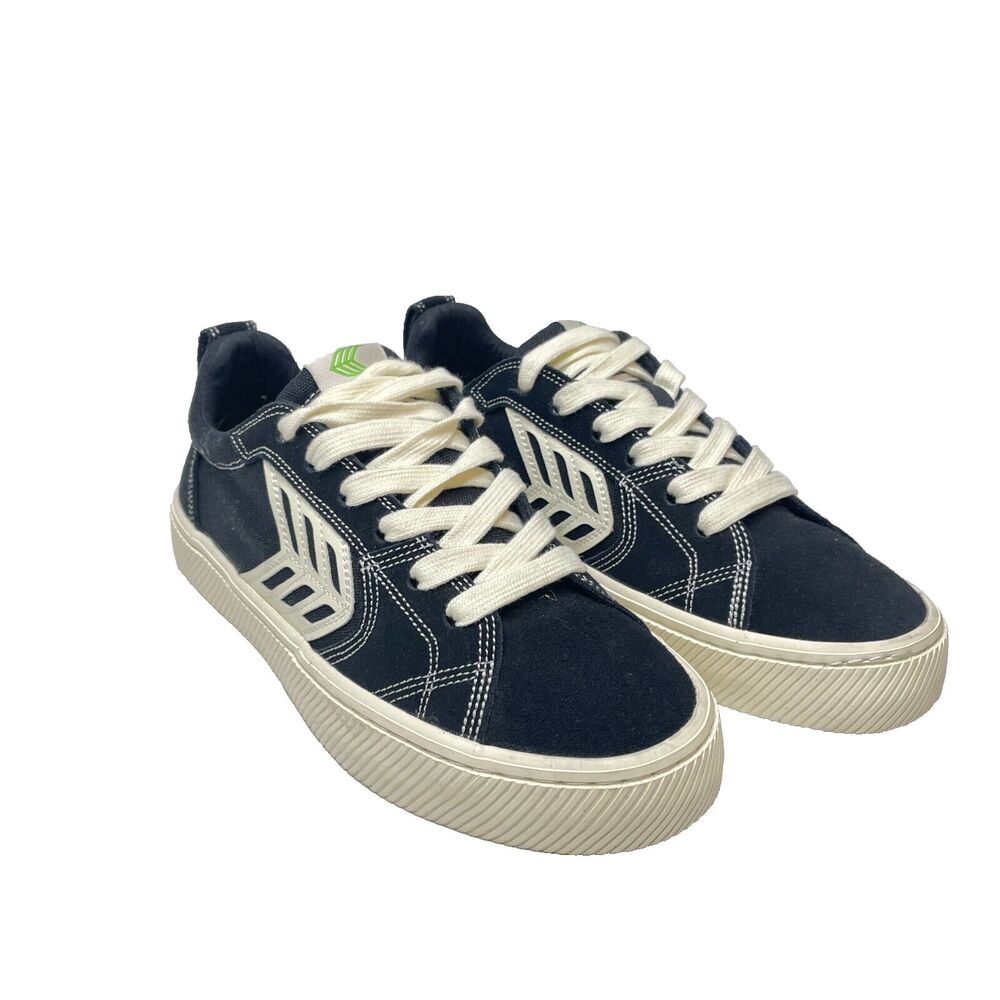 CARIUMA Catiba Pro Black White Canvas And Suede Sneakers Womens Size 6